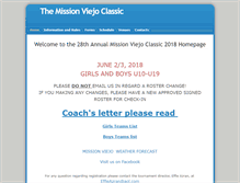 Tablet Screenshot of missionviejoclassic.com